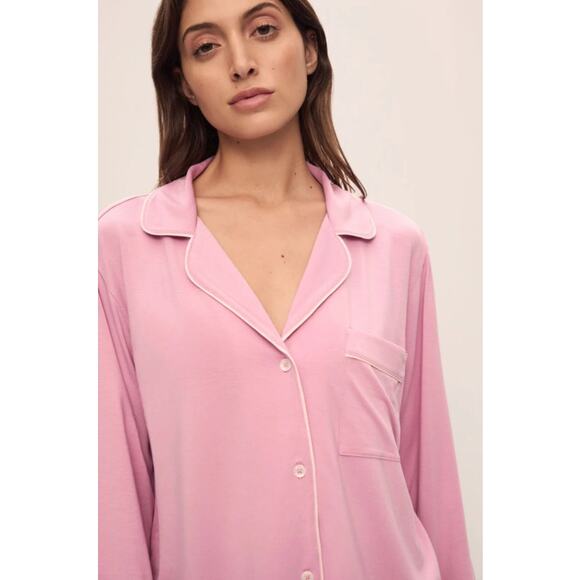 EBERJEY Gisele Long PJ Set Medium Pink Pajamas TENCEL Modal NWT - Picture 2 of 13